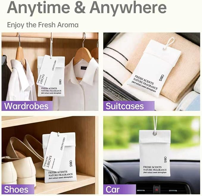 10 Pack Lavender Sachets for Drawers and Closets, Long-Lasting Home Fragrance - Image 7