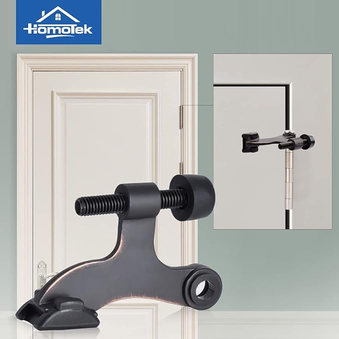 HOMOTEK 6 Pack Hinge Pin Oil Rubbed Bronze Door Stopper, Adjustable Deluxe - Image 4