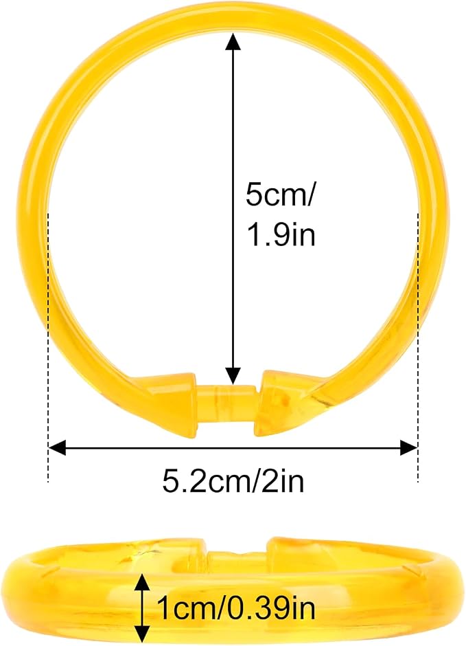 Golden Yellow Shower Curtain Hooks - Image 4