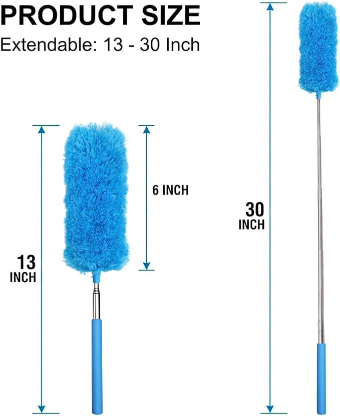 2 Pack Small Washable Microfiber Feather Duster, Microfiber Head, Cleaning Tool - Image 2