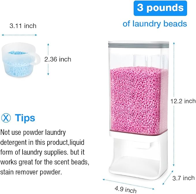 Conworld Laundry Detergent Dispenser, Wall Mounted Laundry Beads Dispenser - Image 7