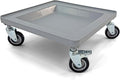 Glass Rack Dolly, Light Gray, 4-Inch Wheels with 2 Locks, 250 lbs Capacity, Mobile Dish Rack Transport Cart