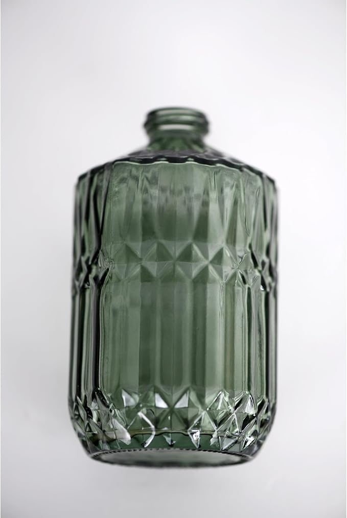 18oz Green Glass Soap Dispenser, Refillable Kitchen, Bathroom Thick Glass Soap - Image 7