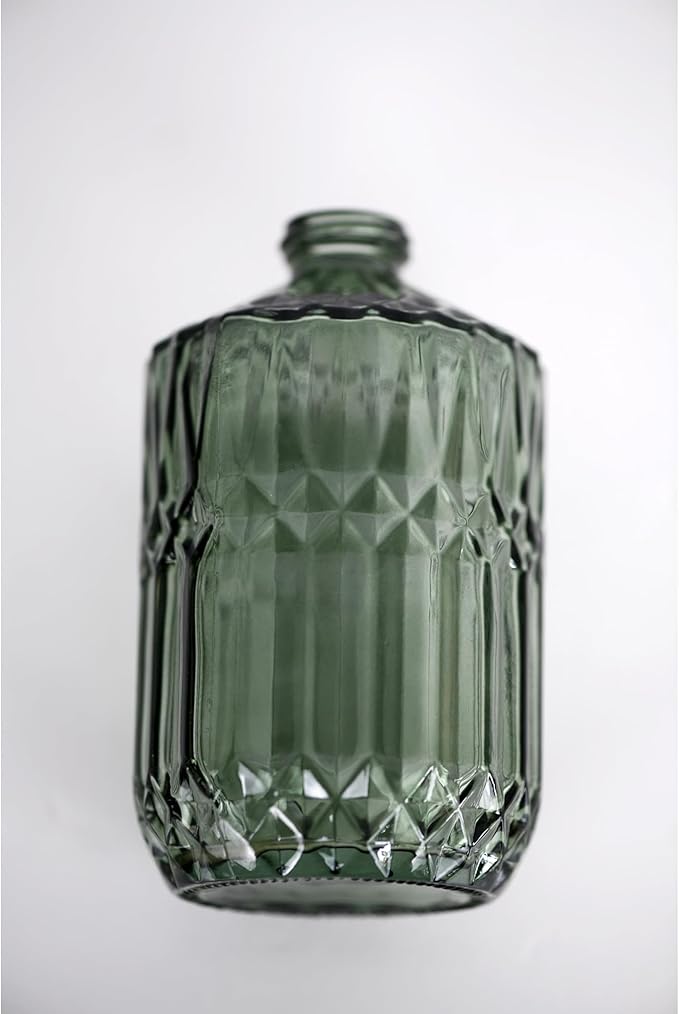 18oz Green Glass Soap Dispenser, Refillable Kitchen, Bathroom Thick Glass Soap - Image 5