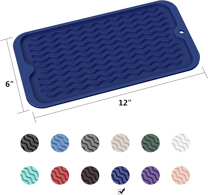 ZLR Silicone Sink Caddy & Sponge Holder, Midnight Blue | Sink Organizer - Image 6