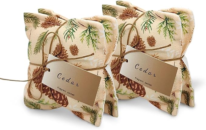 AUCUDA 4 Pack Cedar Sachet Bags by Aucuda