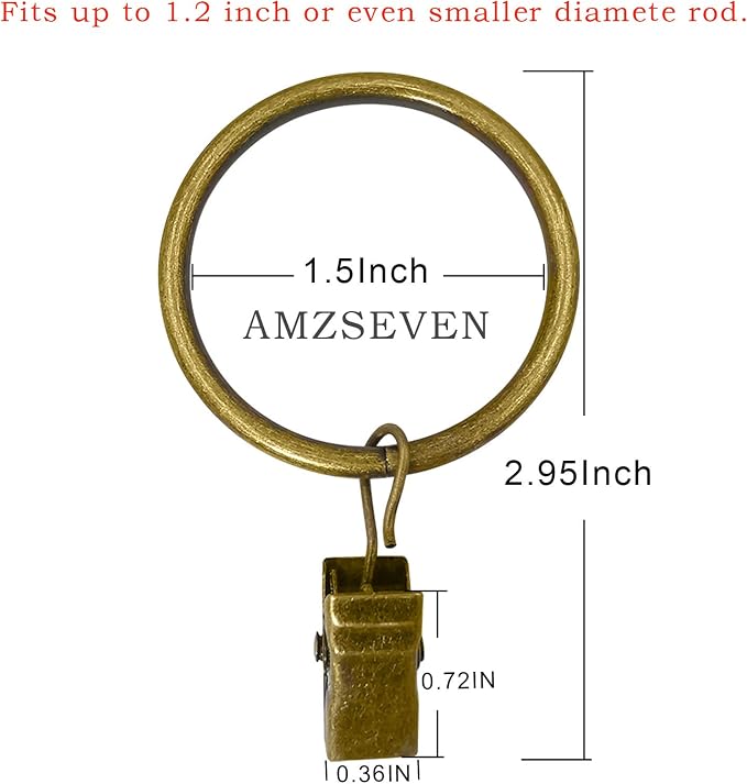 80 Pack Metal Curtain Rings - Image 2