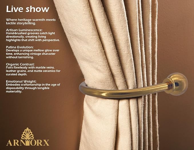ARONRX Antique Gold Curtain Holdbacks - Image 3