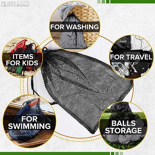 Small Mesh Bags Drawstring, 11.8"x7.48", 10 Pack - Image 4