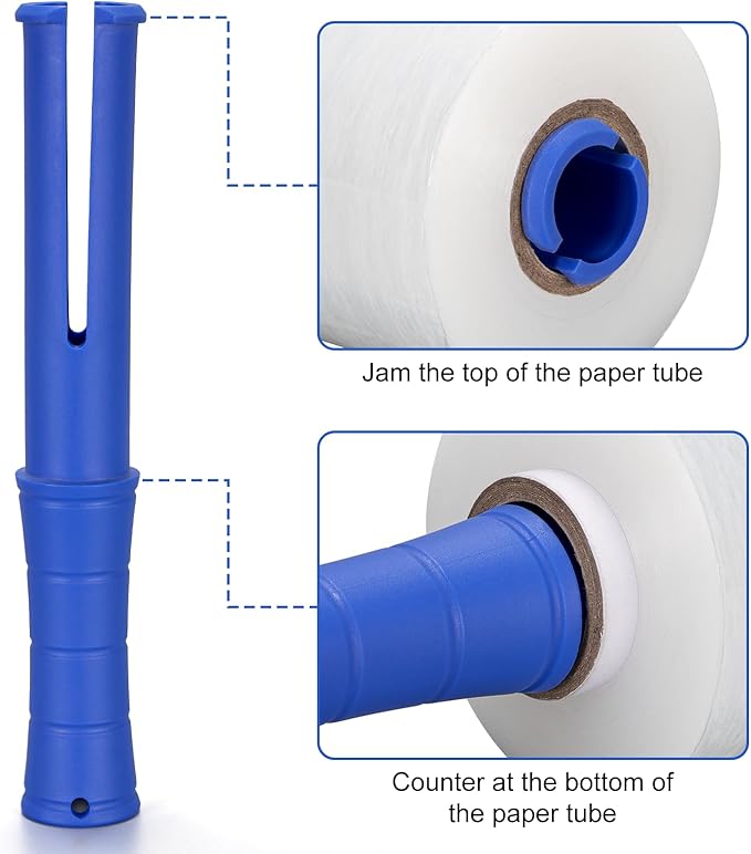 2-Pack Mini Stretch Wrap Film 80 Gauge 5.1" x 1000ft Clear Hand Wrap - Image 3