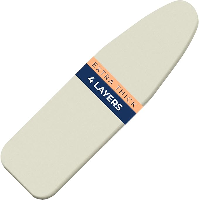 Ironing Board Cover and Pad Extra Thick Heavy Duty Padded 4 Layers, Non Stick by happhom