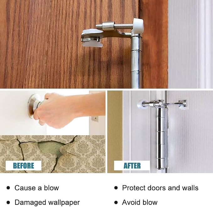 16 Pack Hinge Pin Brushed Nickel Door Stopper, Adjustable Heavy Duty Hinge Pin - Image 5