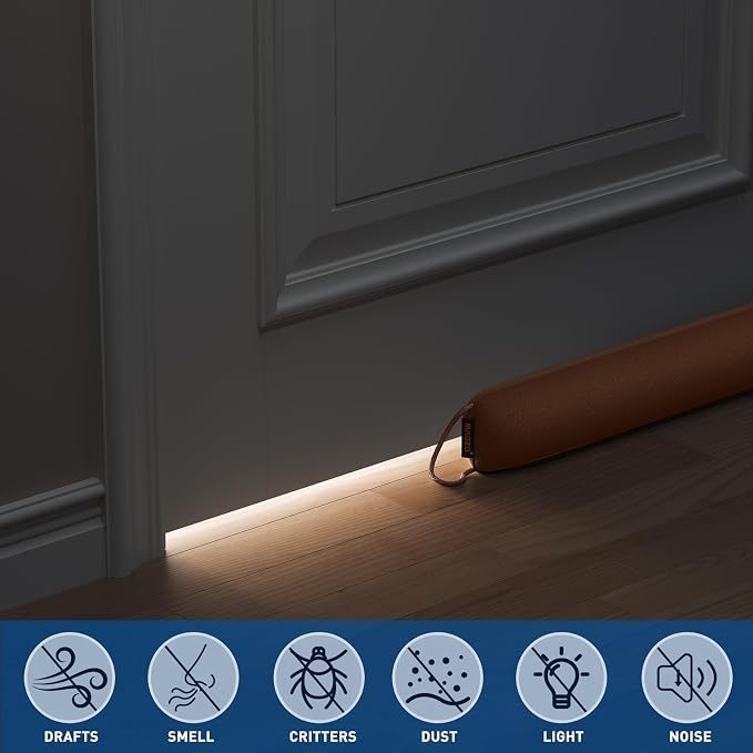 MAGZO Door Draft Stopper 32 Inches, Energy Saving | Weighted Door Noise Blocker - Image 5