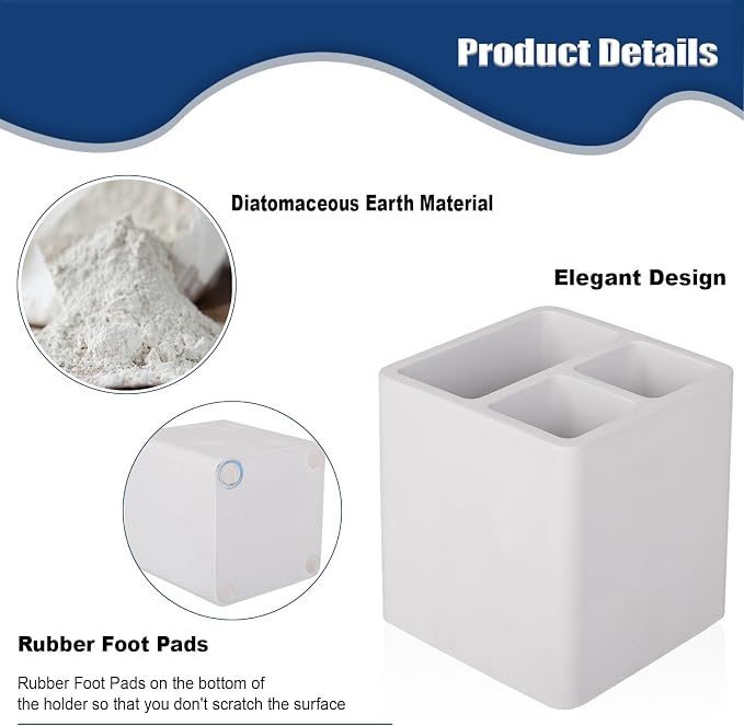 Diatomite Toothbrush Holders Tooth Brush Organizer - Image 4
