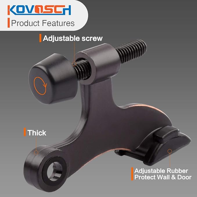 2 Pack Hinge Pin Door Stopper Oil Rubbed Bronze - Image 2
