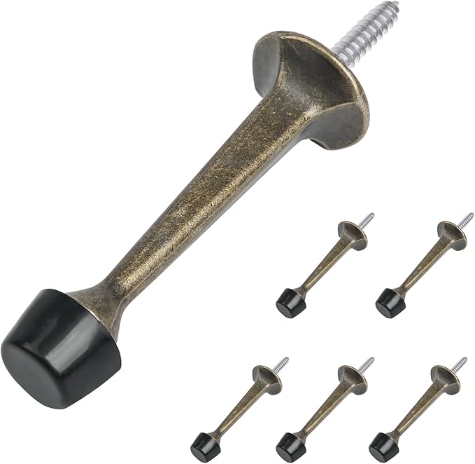 HOMOTEK 6 Pack Heavy Duty Solid Rigid Door Stop by HOMOTEK