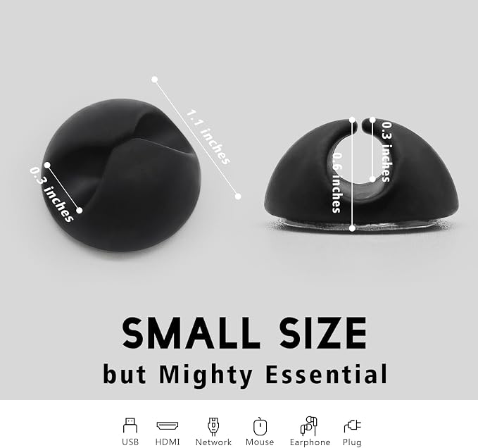 SmiLife Cable Clips, Phone Cord Holder - Image 2