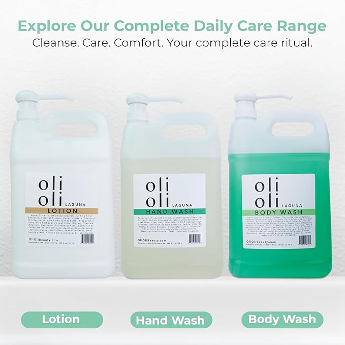 OLIOLI Botanical Hand Wash 128oz Refill | Gentle, pH-Balanced Liquid Hand Soap with Aloe | Hydrating Cleanser for Soft, Refreshed Skin | Coastal-Inspired Luxury Hand Wash for Daily Use