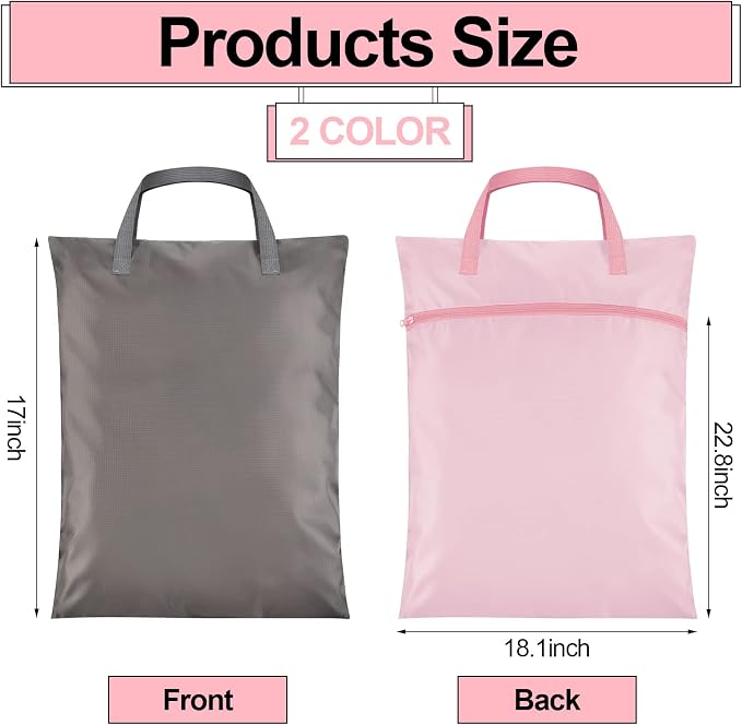 Oudain 2 Pcs Travel Laundry Bags Waterproof Dirty Clothes Bag - Image 2