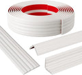 Wall Corner Protector & Edge Guard, Peel and Stick Wall Trim Moulding Inside & Outside Corner Molding Trim Caulk Strip, Self Adhesive Trim for Wall Edge,Ceiling, Countertop, 1.6” W x10’ L，White