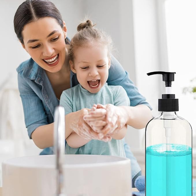 Clear Soap Dispenser with Rust Proof Pump, Waterproof Labels, Plastic Hand Soap - Image 6
