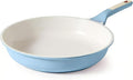 SENSARTE Nonstick Ceramic Frying Pan 8-Inch, Healthy Non Toxic Skillet, Induction Compatible Omelet Pan with Heat Resistant Handle, PFAS-Free, Blue