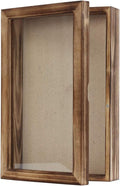Freezing point Shadow Box Frame 8x12.5 Shadow Box Display Case with Linen Back Memorabilia Awards Medals Bouquet Photos Badge Wedding Flower Pin Magazine Memory Box for Keepsake Picture Large