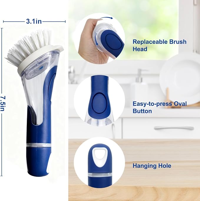 CELOX Dish Brush with Soap Dispenser, Dish Washing Wand - Image 2