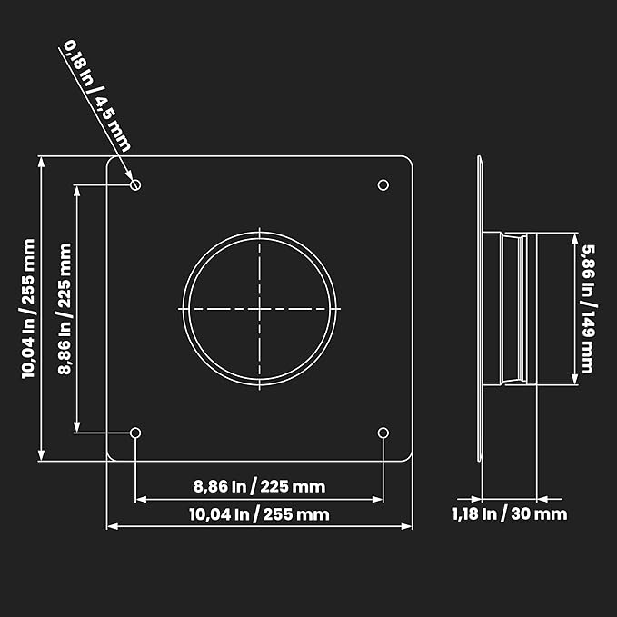 Repa Market 6 Inch Round Duct Flange/Galvanized Steel Vent Connector Plate/Wall or Ceiling Mount Adapter/for Dryer Hose & HVAC/Heavy Duty Air Return, Heating Cooling Exhaust Ventilation Cover