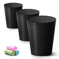 Lysam Bathroom Trash Can 3 Pack, 1.8 Gallon Small Trash Can by Lysam