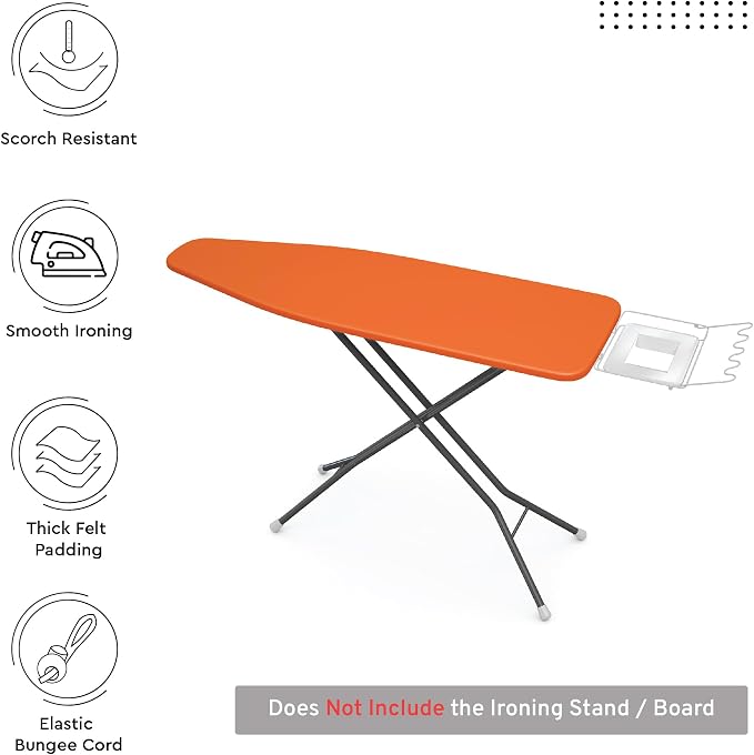 Encasa XO Ironing Board Cover and Pad, Medium 42"x14" - Image 2