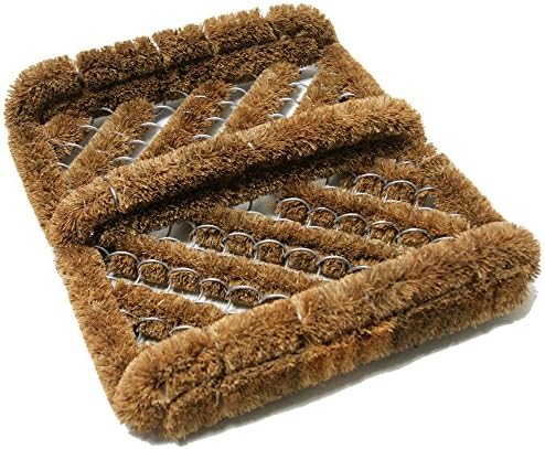 Rubber-Cal "Herringbone" Coir Boot Scraper Brush, 2.5 by 12 by 13-Inch by Rubber-Cal