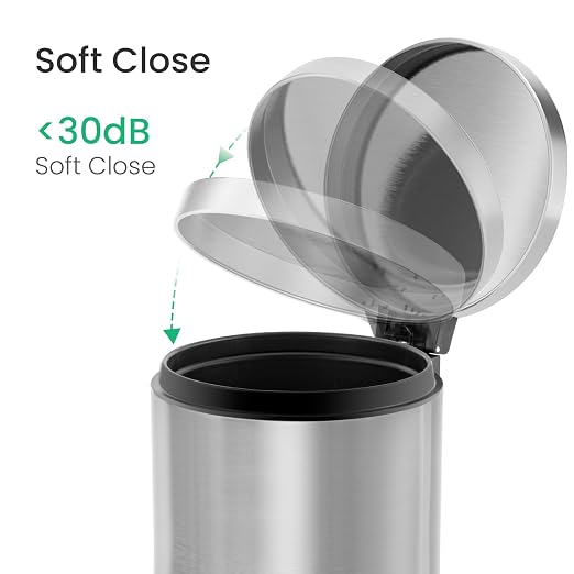 Cesun Small Round Bathroom Trash Can - Image 5
