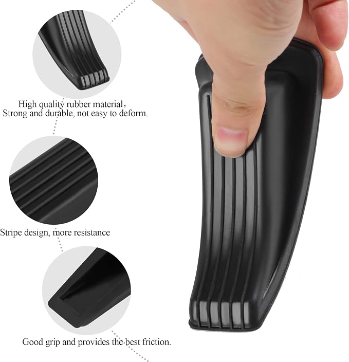12 Pack Door Stoppers for Bottom of Door, 4.8x2.2x1.3in Door Stops, Rubber Door - Image 3