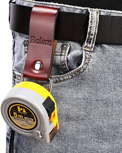 Tape Measure Holder Leather Belt Clip Drill Impact Tool Holster Heavy Duty - Image 2