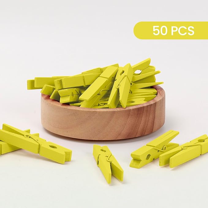 50PCS Colored Wooden Clothespins 2.9 Inch Color Clothes Pins - Image 3