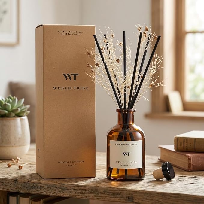 Flower Reed Diffuser Set Clean White Linen Scent - Image 3