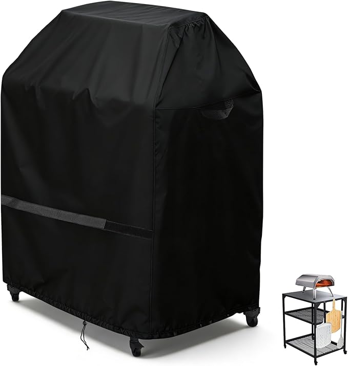 Outdoor Pizza Oven Table Cover for Ooni Oven and Large Table, Outdoor Bar Table Cover Waterproof Heavy Duty for Patio Grill Table - 32''L x 32''W x 52''H