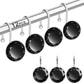 12PCS Stainless Steel Shower Curtain Hooks Rings by Yapicoco