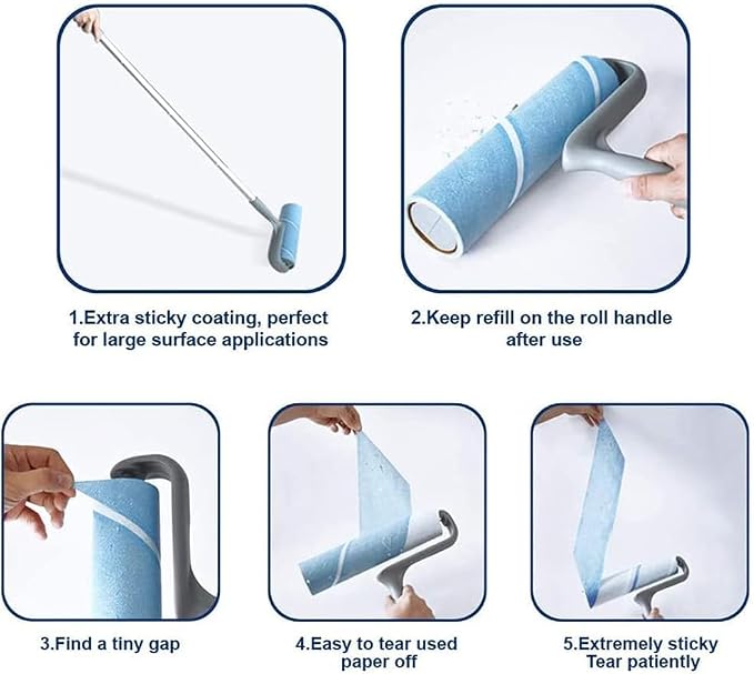 Layers Large Lint Roller Refill, Oversized Rollers, 10 in Wide 6 Packs - Image 5