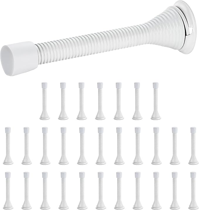 Ravinte Door Stoppers, 30 Pack White Spring Door Stops by Ravinte