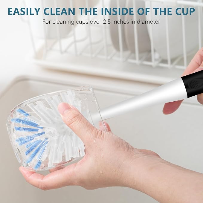 SetSail 3 Pack Dish Brush Set, Long Handle Kitchen Scrub Brush | Built-in - Image 6