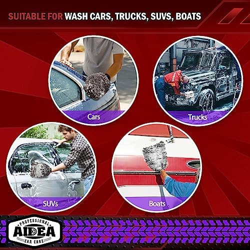 AIDEA Car Wash Mitt Microfiber, Car Wash Brush, 7.12''X10.14'' - Image 7