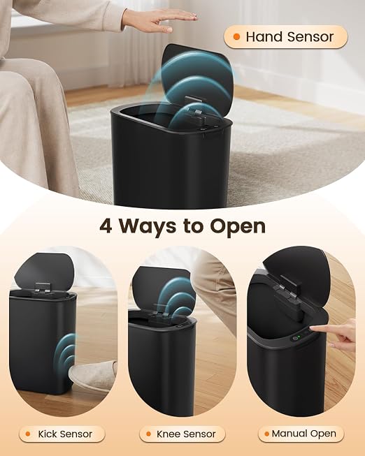 TIPGO 5 Gallon Automatic Bathroom Trash Can - Image 3