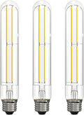 ASOKO 7.3 Inch E26 Led Bulb 6W Dimmable, 4000K Daylight Edison Bulbs 900LM, Tubular T30 Clear Glass Light Bulb 3 Pack