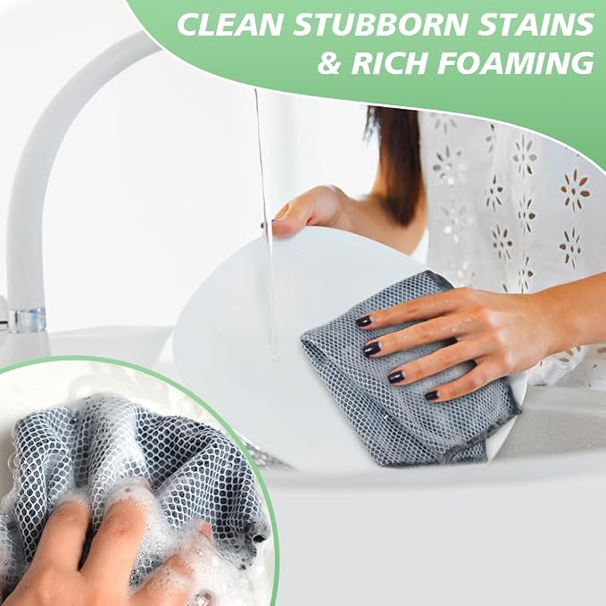 SINLAND Dish Cloth for Washing Dishes Kitchen Washcloth Cleaning Cloth - Image 5