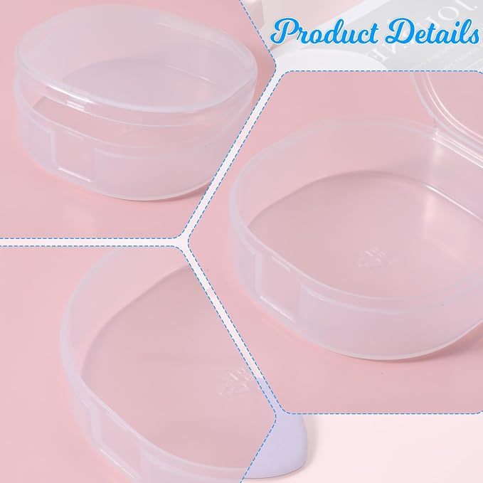 QfwdfcTrenz 2Pcs Plastic Cotton Square Holder Cosmetic Cotton Pads Holder - Image 6