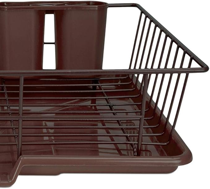 Sweet Home Collection Metal Dish Rack Drainer 3 Piece Set - Image 3