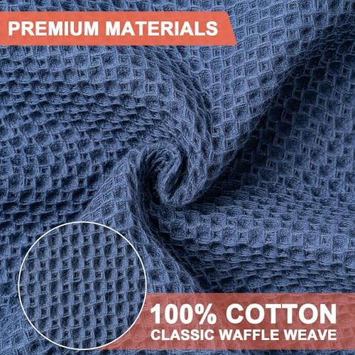 BOOMIBOO 4-Pack Dish Towels, 100% Cotton Waffle Weave, 13x28 in - Image 2