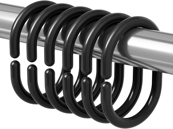 Amazer Shower Curtain Rings, Rust Proof Shower Rings C Shaped Shower Hooks by Amazer